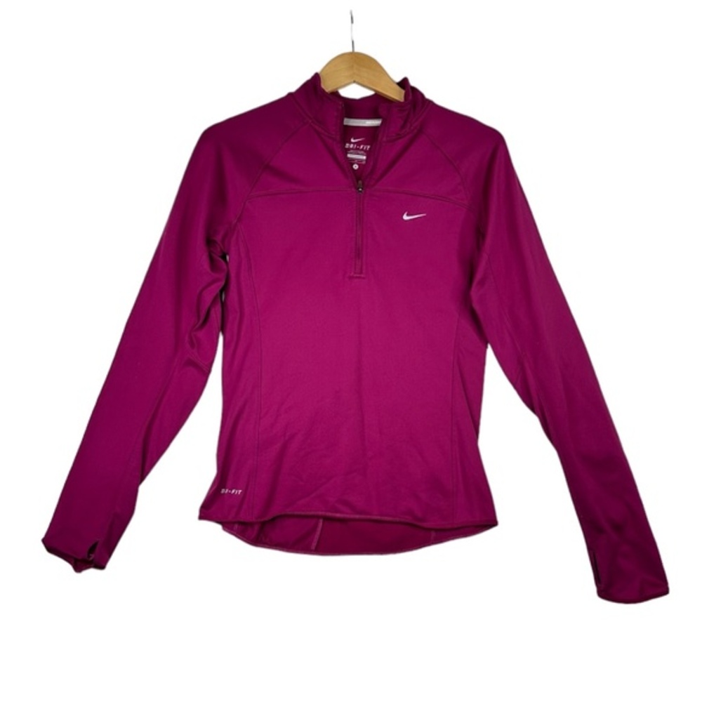 Nike Women's Pink Dri-Fit Long Sleeve 1/2 Zip High Neck Comfort Running Size S